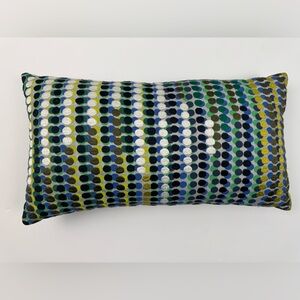 West Elm Embroidered Throw Pillow Cover 20” Geometric Multicolor